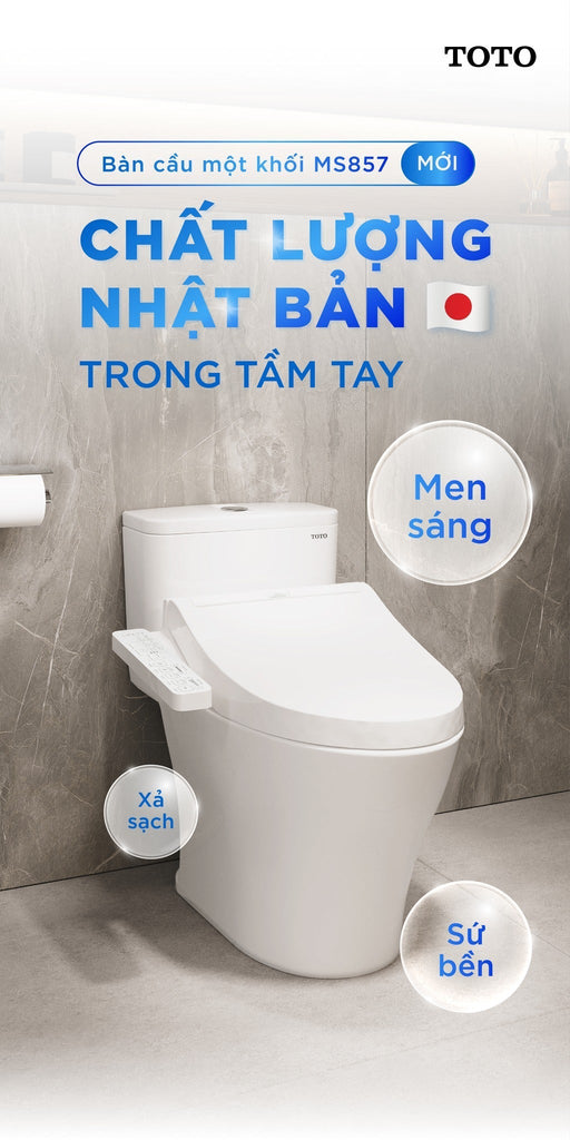 BÀN CẦU MỘT KHỐI TOTO MS857: CHẤT LƯỢNG NHẬT BẢN, SỰ LỰA CHỌN HOÀN HẢO CHO MỌI GIA ĐÌNH