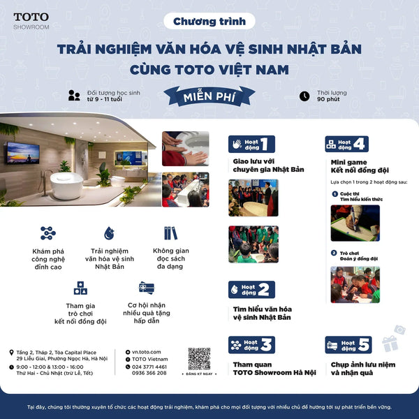 “NGÀY HỘI TRẢI NGHIỆM VĂN HÓA VỆ SINH NHẬT BẢN” ĐÃ TRỞ LẠI TẠI TOTO SHOWROOM HÀ NỘI