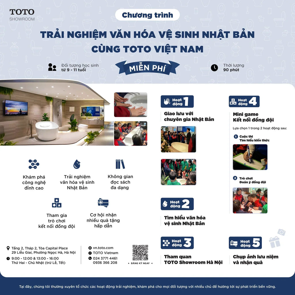 “NGÀY HỘI TRẢI NGHIỆM VĂN HÓA VỆ SINH NHẬT BẢN” ĐÃ TRỞ LẠI TẠI TOTO SHOWROOM HÀ NỘI