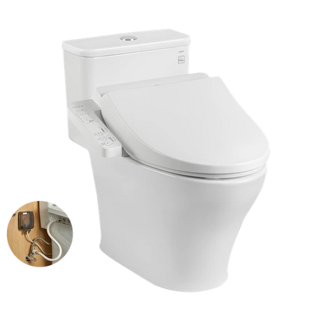 Ban Cau Mot Khoi TOTO MS857DW18#XW Nap Rua dien Tu WASHLET dong C2