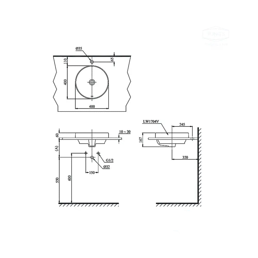 L1704#Xw Lavabo Đặt Trên Bàn
