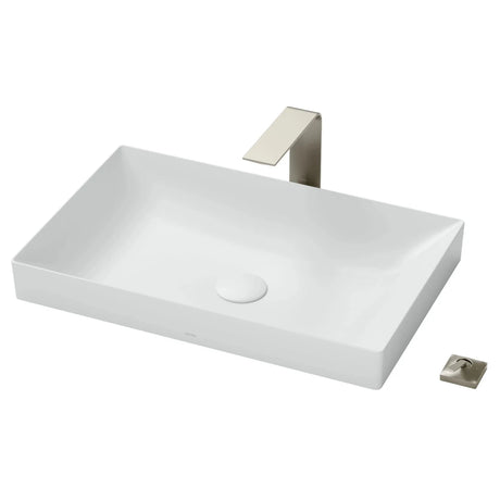 Chau Rua Mat Lavabo TOTO LT4716G19#MW dat Ban Mau Trang Mo 600x380 mm