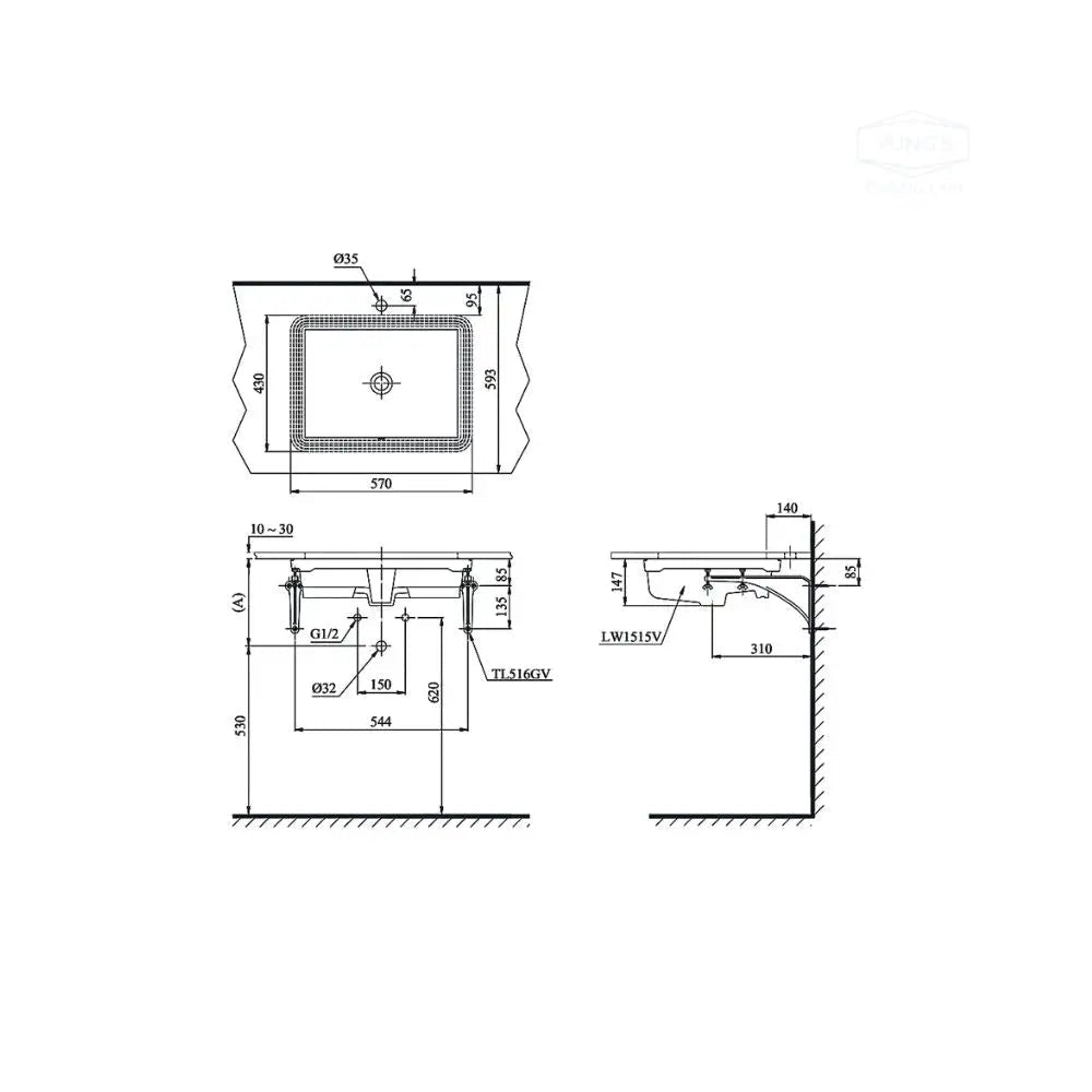 Lt1515#Xw Lavabo Đặt Trên Bàn