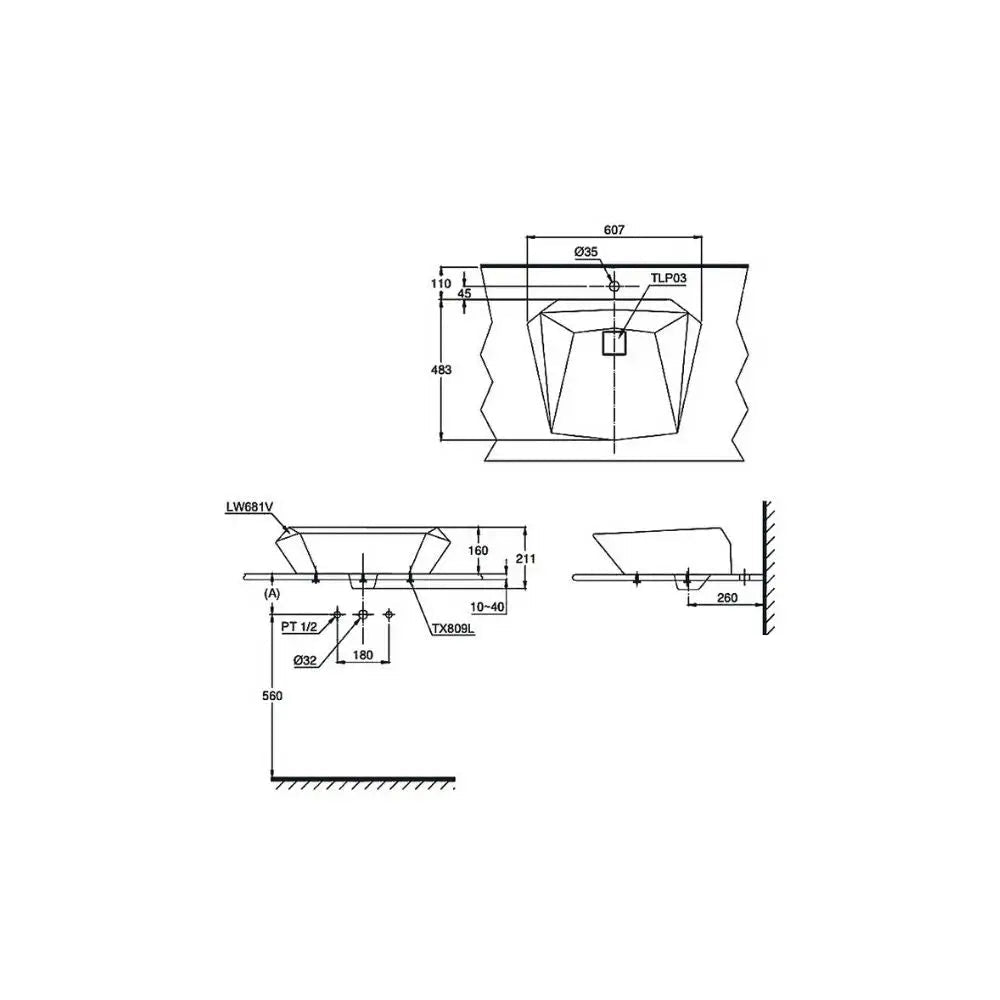 Lt681#W Lavabo Đặt Trên Bàn