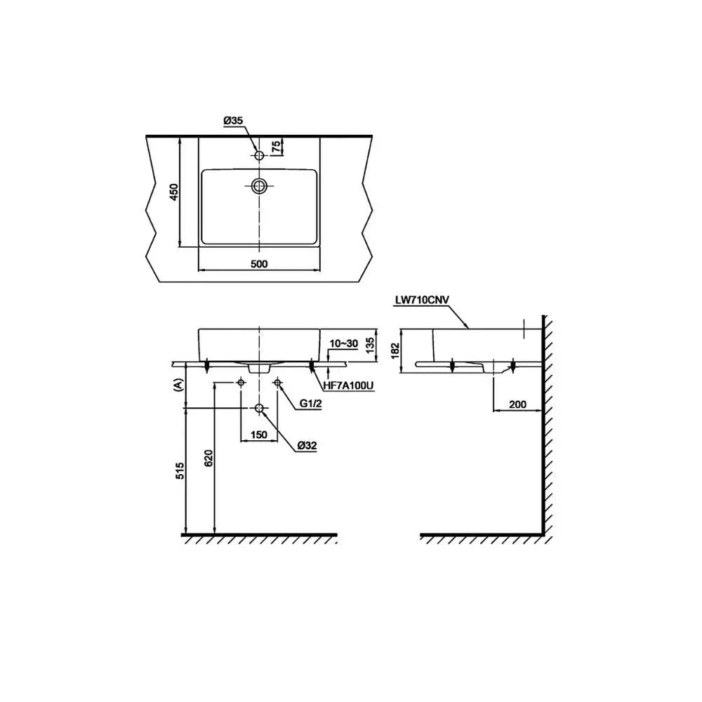 Lt710Ctr#W Chậu Đặt Bàn