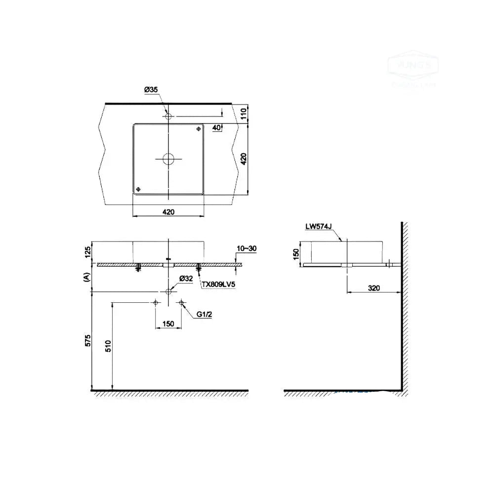 Lw574Jw/F#W Lavabo Đặt Trên Bàn