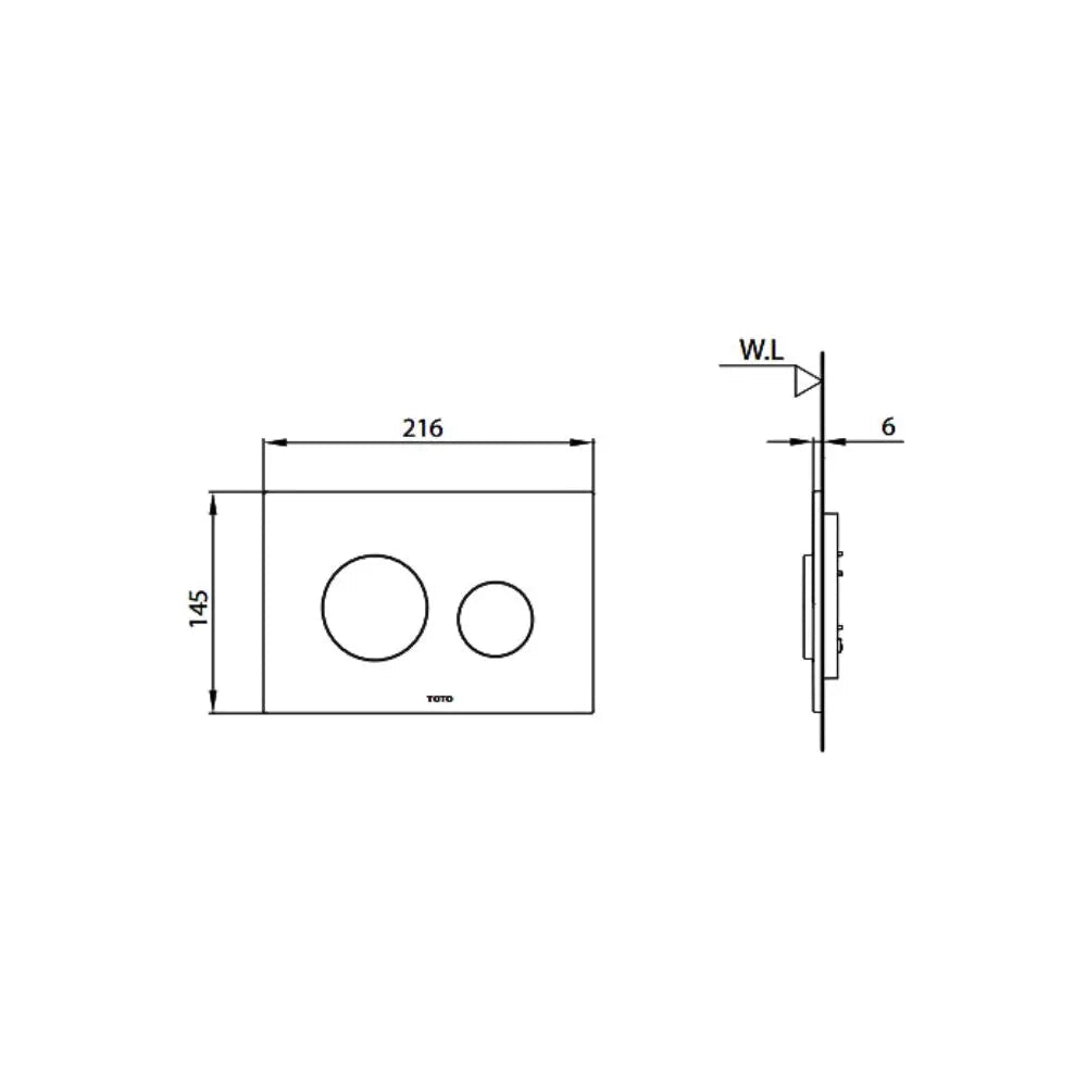 Mặt nạ xả nhấn MB005DCP | Thiết Bị Vệ Sinh TOTO