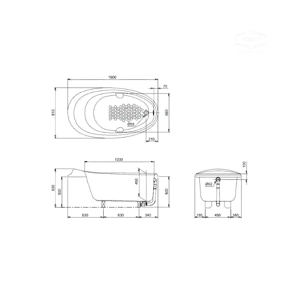 Bồn tắm ngọc trai PPY1610PTE#S | Thiết Bị Vệ Sinh TOTO