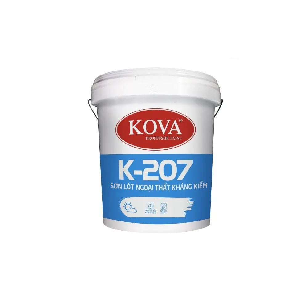 Sơn Lót Ngoại Thất Kháng Kiềm Kova K-207 Thùng 16L Trang Trí