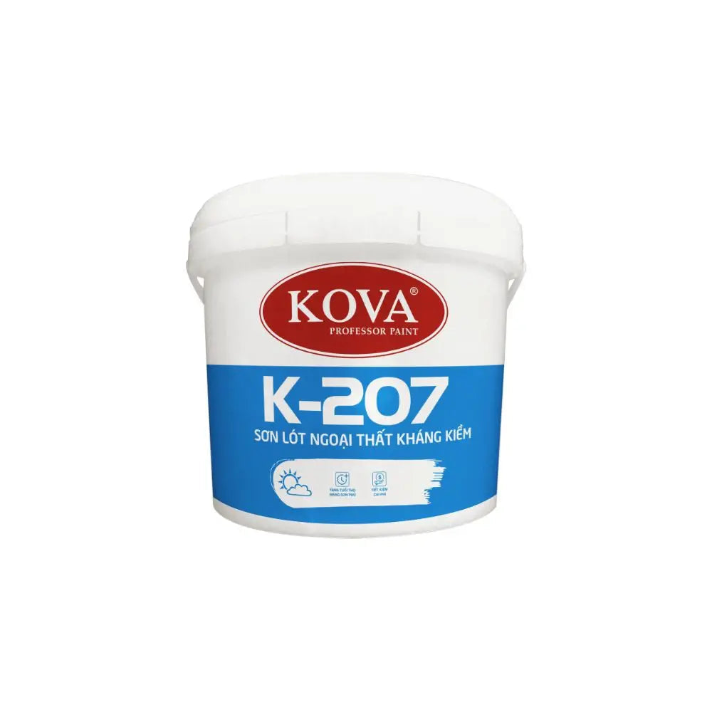 Sơn Lót Ngoại Thất Kháng Kiềm Kova K-207 Thùng 3.5L Trang Trí