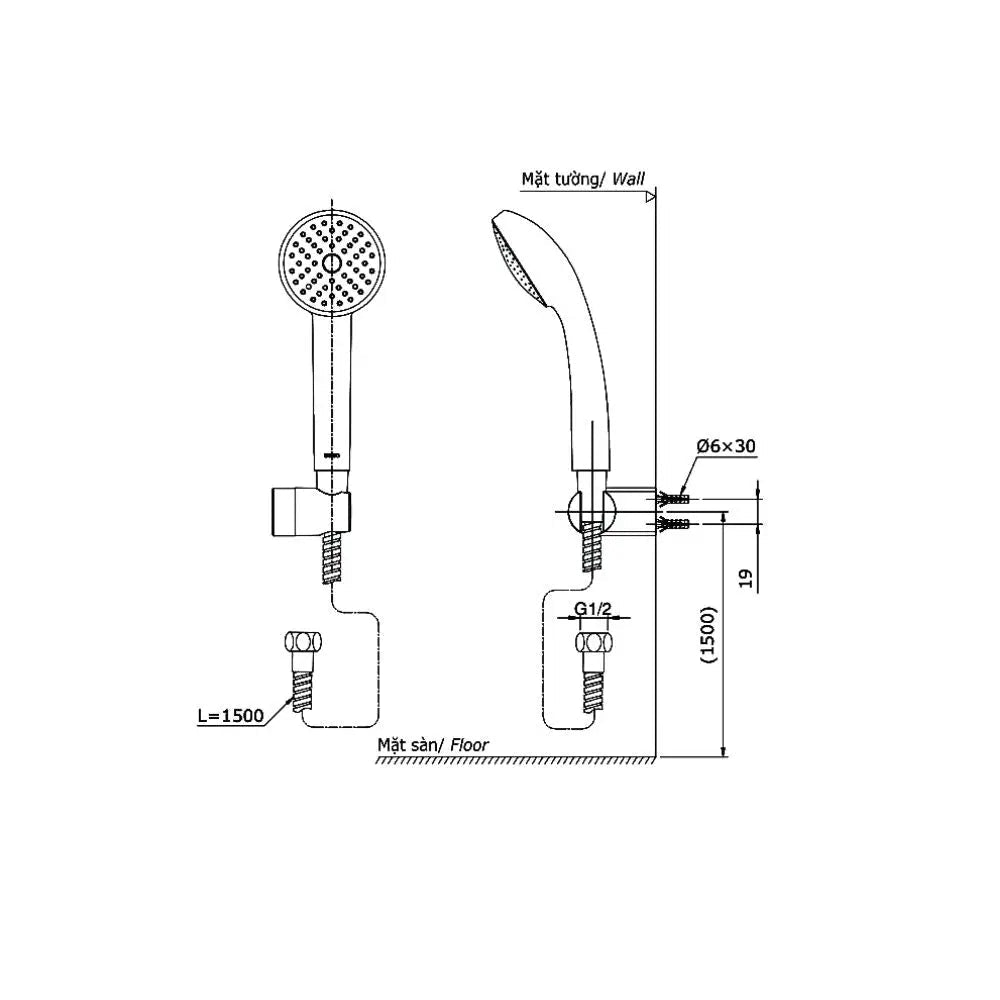 Tbg01302Va Dgh104Zr Sen Tắm Gắn Tường