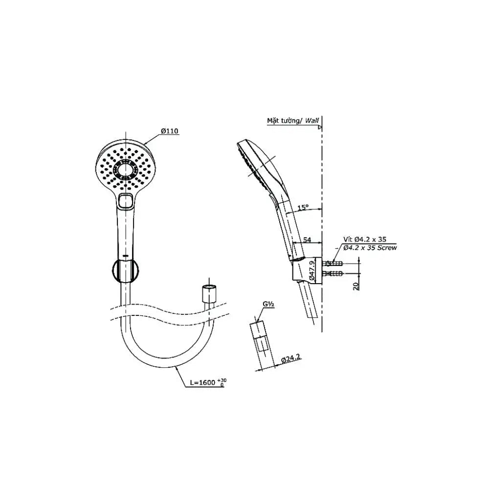 Tbg01302Va Tbw01010A Sen Tắm Gắn Tường