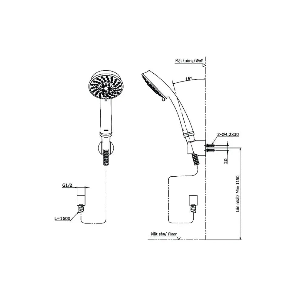 Tbg01302Va Tbw03002B Sen Tắm Gắn Tường