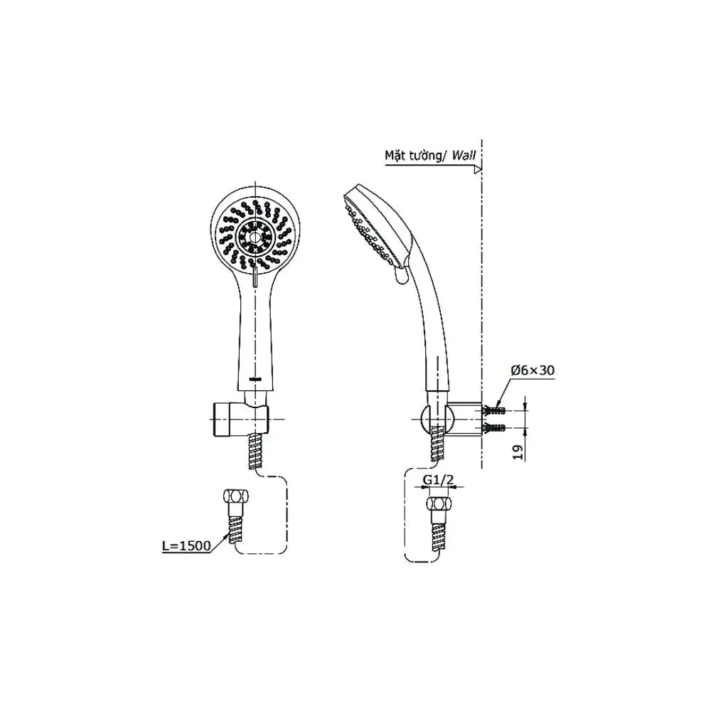 Tbg02302Va Dgh108Zr Sen Tắm Gắn Tường