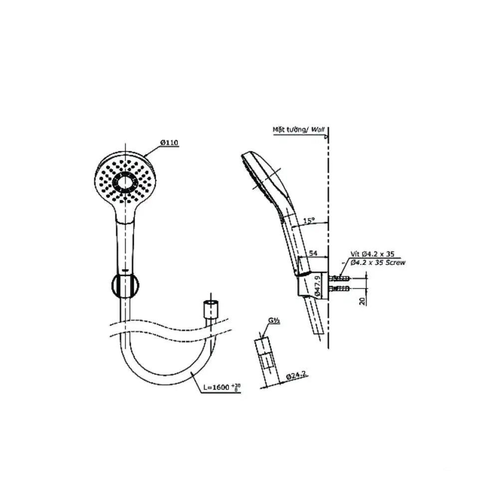 Tbg02302Va Tbw01008A Sen Tắm Gắn Tường