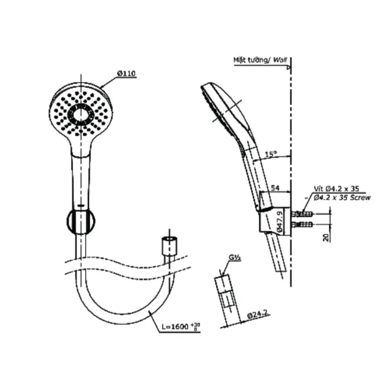 Tbg03302Va Tbw01008A Sen Tắm Gắn Tường