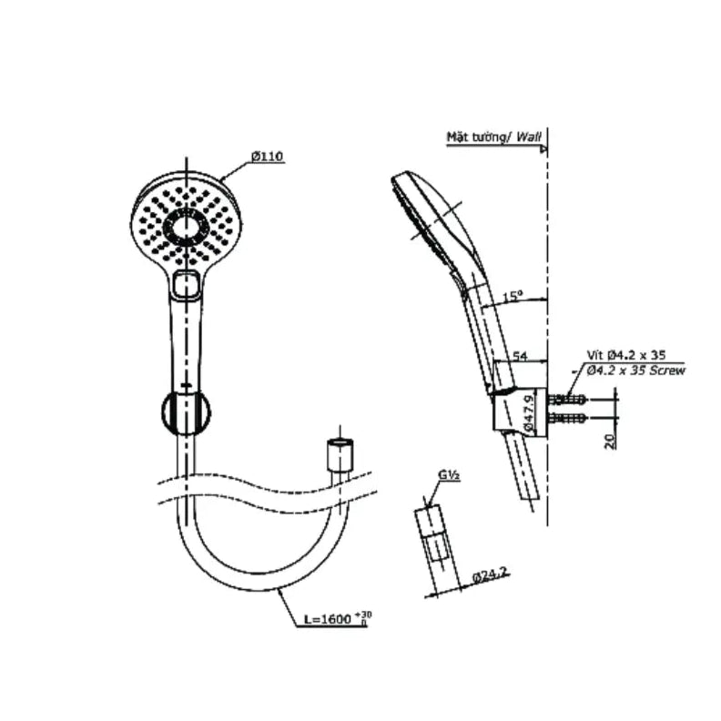 Tbg03302Va Tbw01010A Sen Tắm Gắn Tường