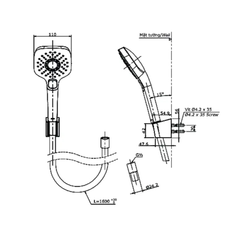 Tbg03302Va Tbw02006A Sen Tắm Gắn Tường