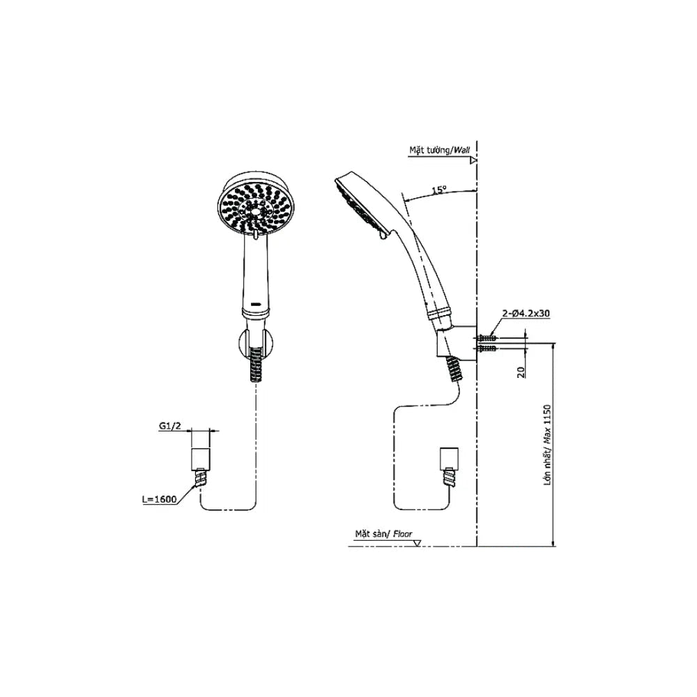 Tbg03302Va Tbw03002B Sen Tắm Gắn Tường