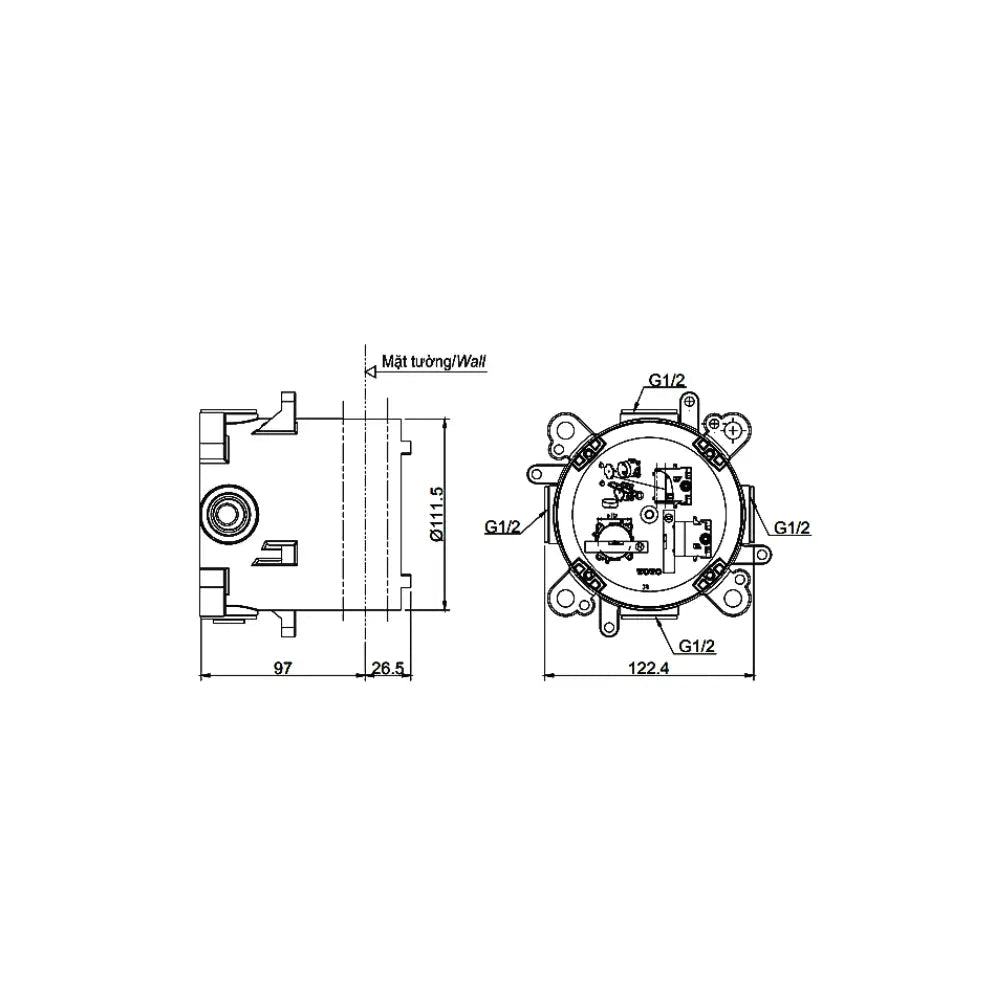 Van gật gù điều chỉnh nóng lạnh GS TBG03303BA TBN01001B | Thiết Bị Vệ S…