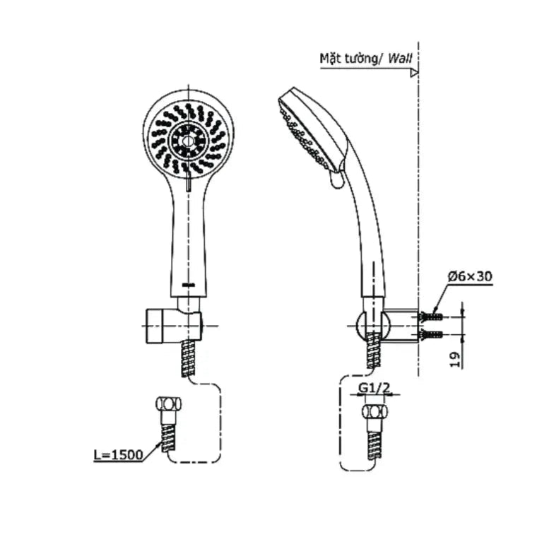 Tbg04302Va Dgh108Zr Sen Tắm Gắn Tường