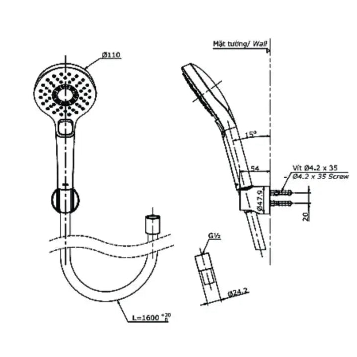 Tbg04302Va Tbw01010A Sen Tắm Gắn Tường
