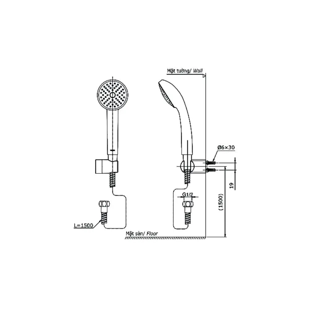 Tbg07302Va Dgh104Zr Sen Tắm Gắn Tường