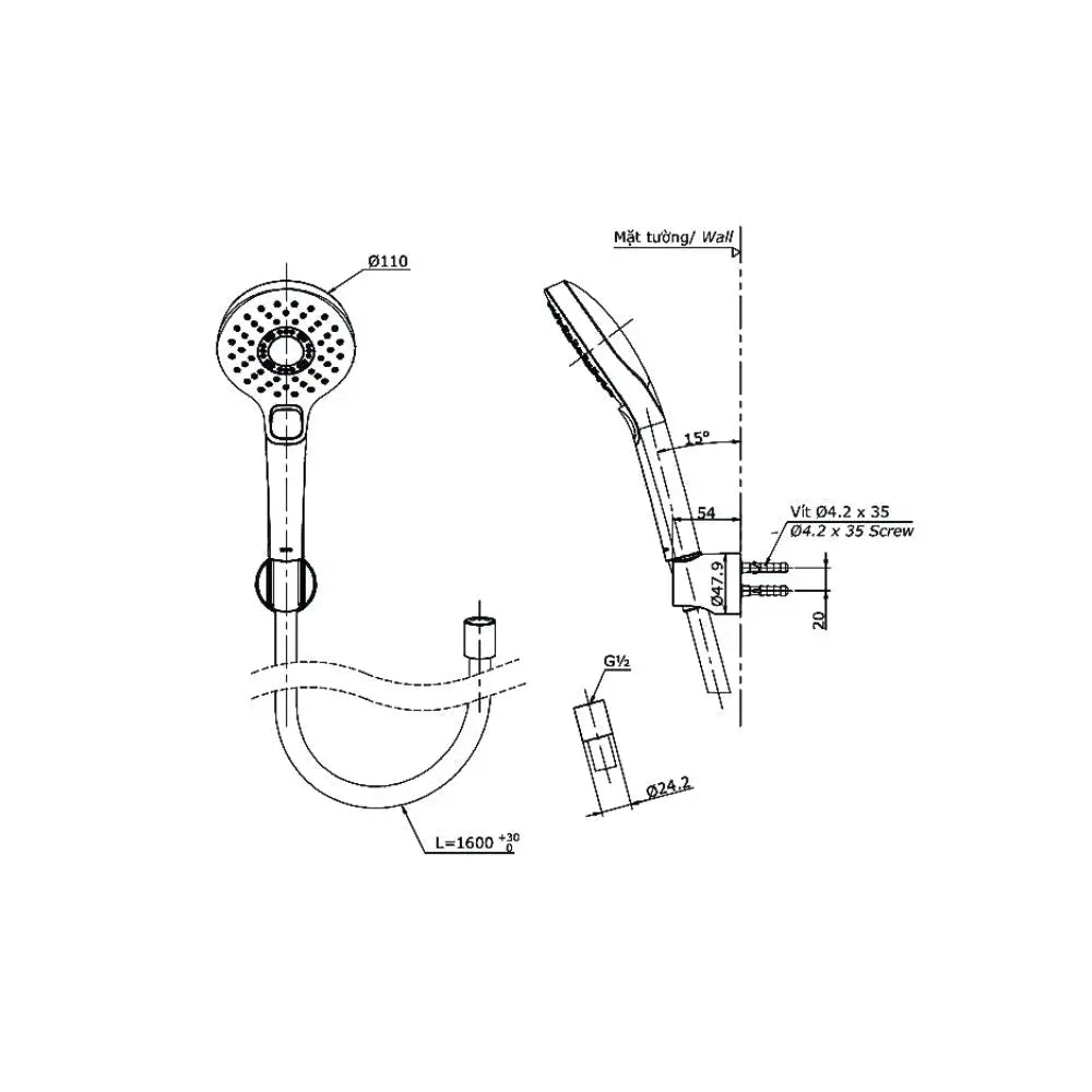 Tbg07302Va Tbw01010A Sen Tắm Gắn Tường