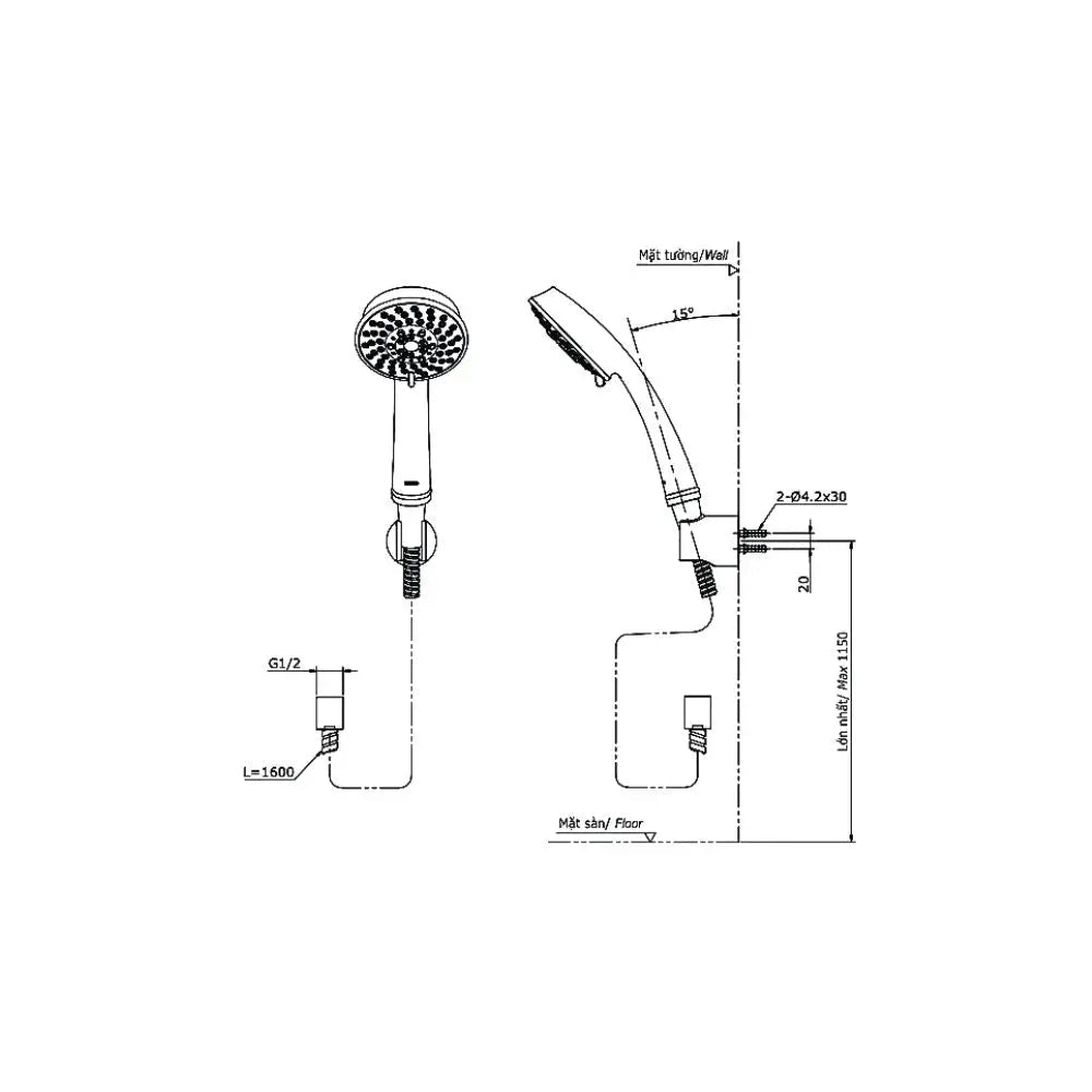Tbg07302Va Tbw03002B Sen Tắm Gắn Tường