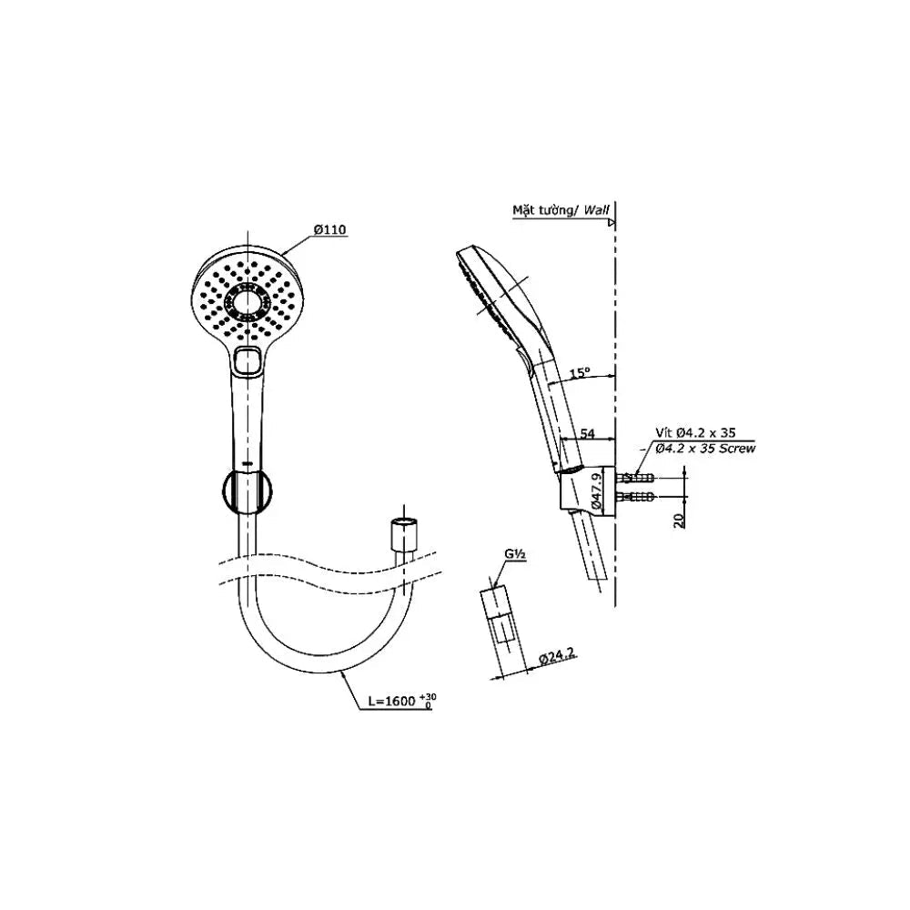 Tbg08302Va Tbw01010A Sen Tắm Gắn Tường