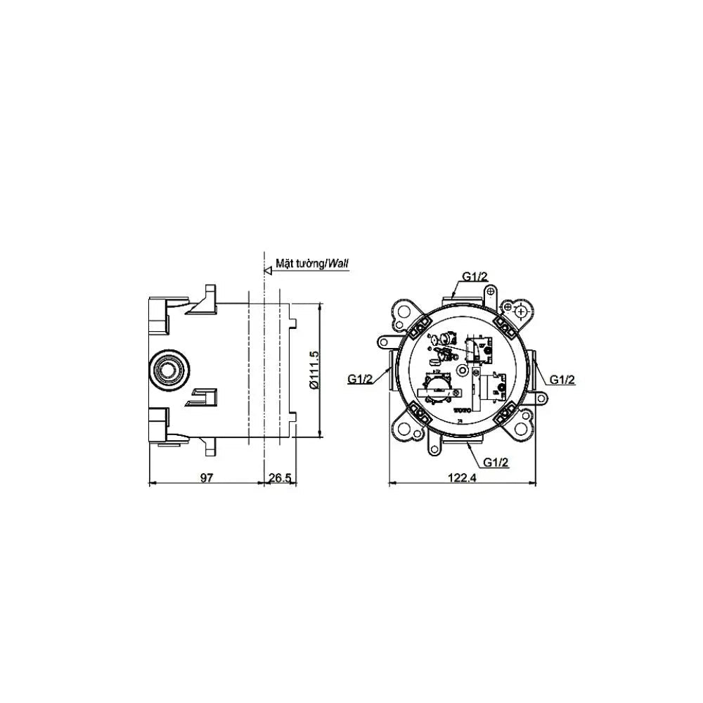 Van gật gù điều chỉnh GC TBG08303VA TBN01001B | Thiết Bị Vệ Sinh TOTO