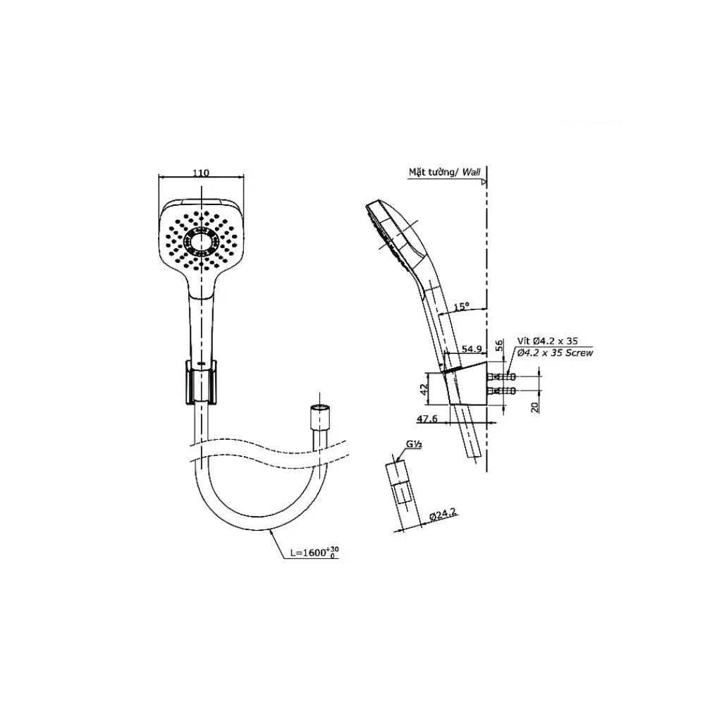 Tbg09302Va Tbw02005A Sen Tắm Gắn Tường