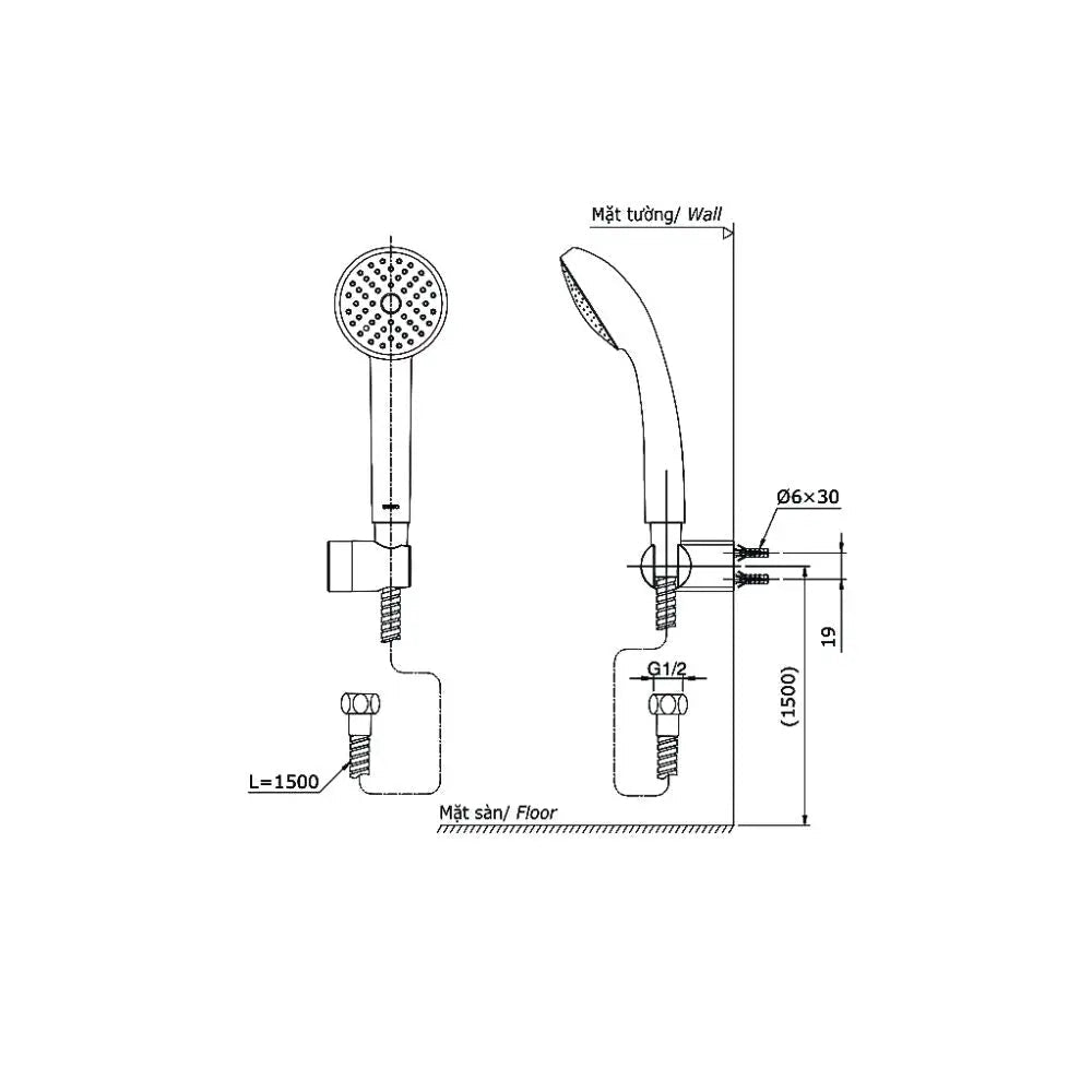 Tbg10302Va Dgh104Zr Sen Tắm Gắn Tường