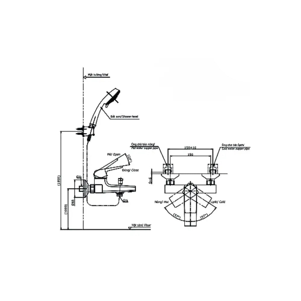 Tbg10302Va Sen Tắm Gắn Tường