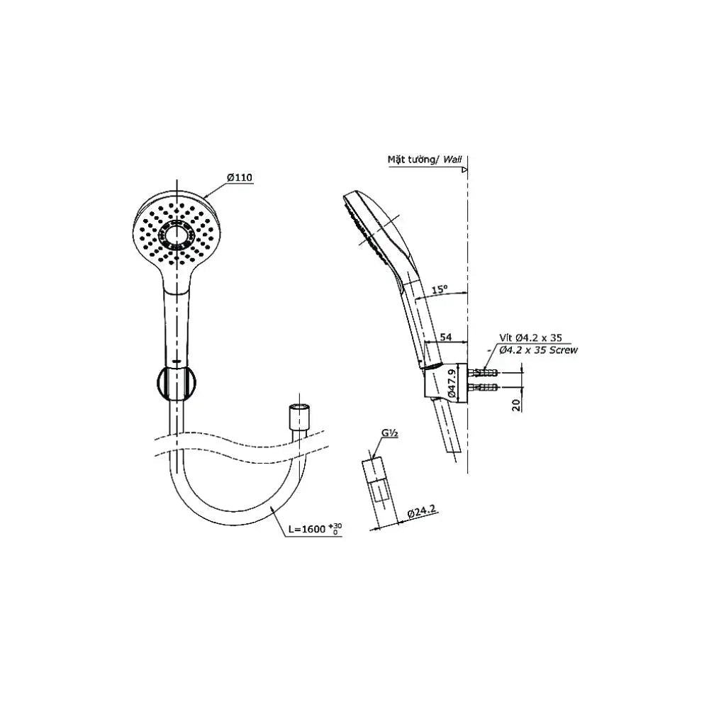 Tbg10302Va Tbw01008A Sen Tắm Gắn Tường
