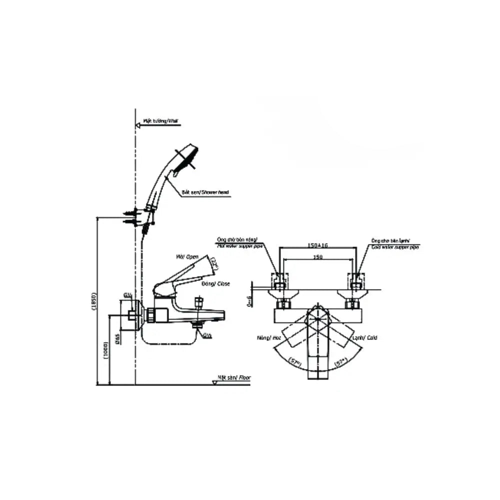 Tbg10302Va Tbw02006A Sen Tắm Gắn Tường