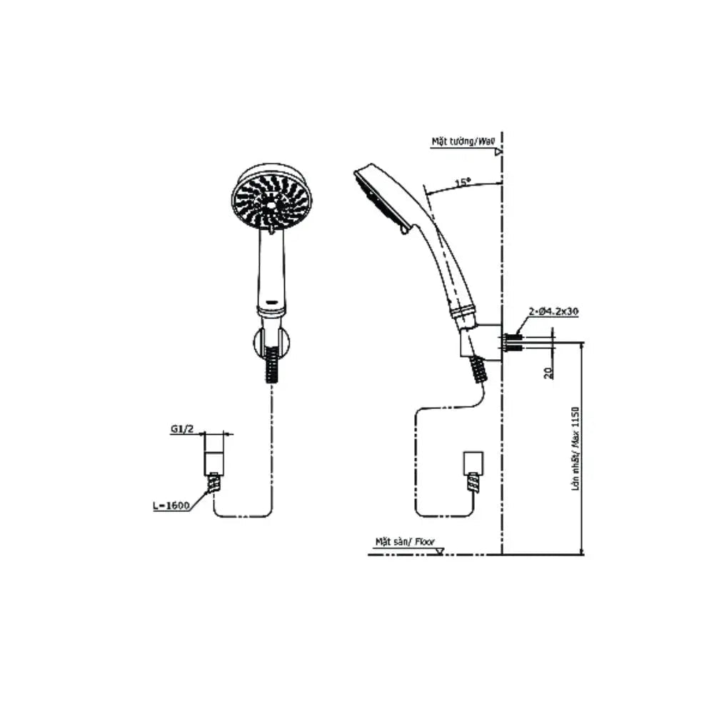 Tbg10302Va Tbw03002B Sen Tắm Gắn Tường