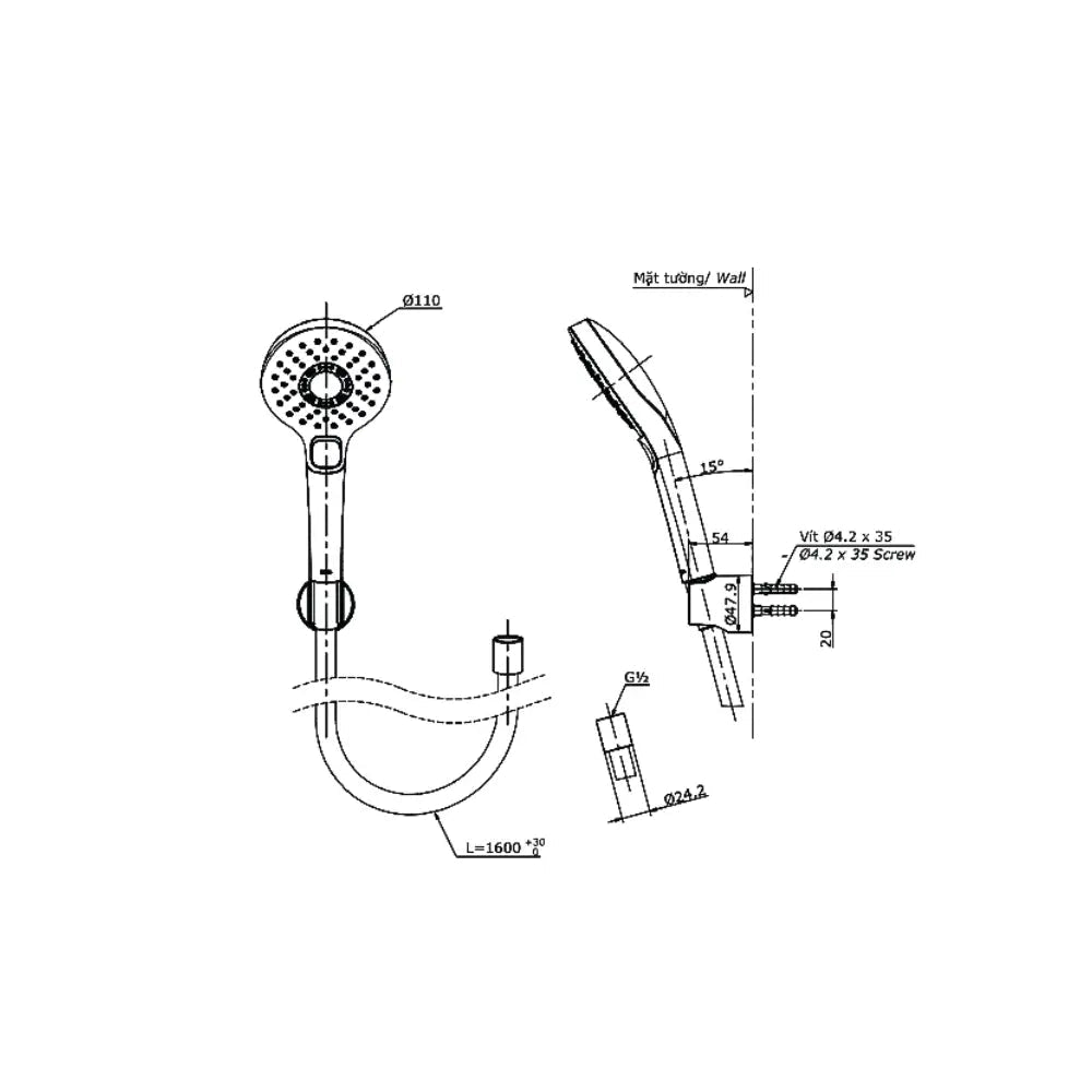 Tbg11302Va Tbw01010A Sen Tắm Gắn Tường