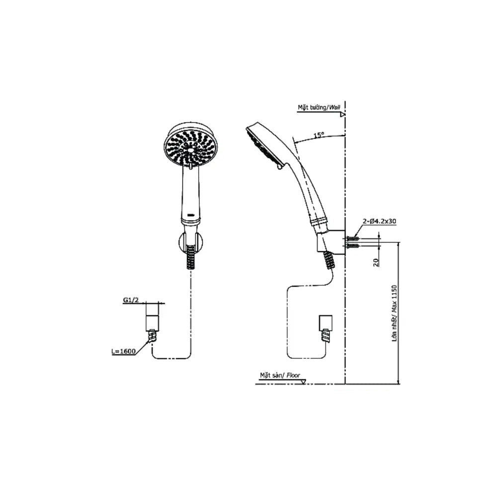 Tbg11302Va Tbw03002B Sen Tắm Gắn Tường