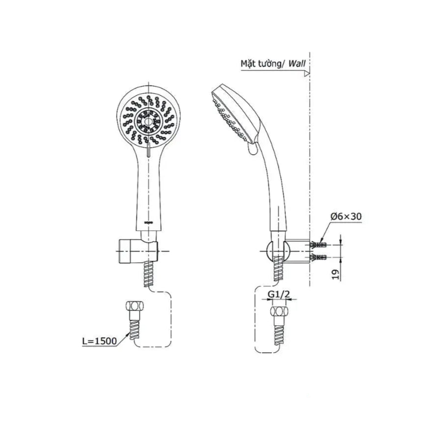 Bộ sen tắm nóng lạnh LN TBS02302V DGH108ZR | Thiết Bị Vệ Sinh TOTO