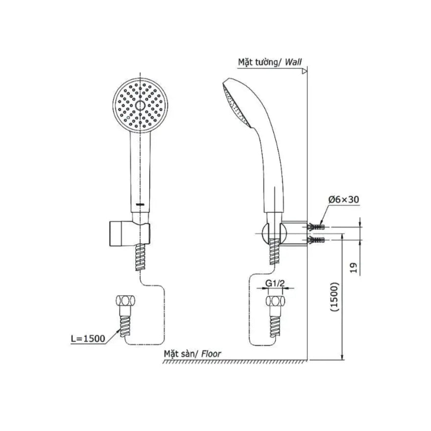 Bộ sen tắm nóng lạnh LC TBS03302V DGH104ZR | Thiết Bị Vệ Sinh TOTO