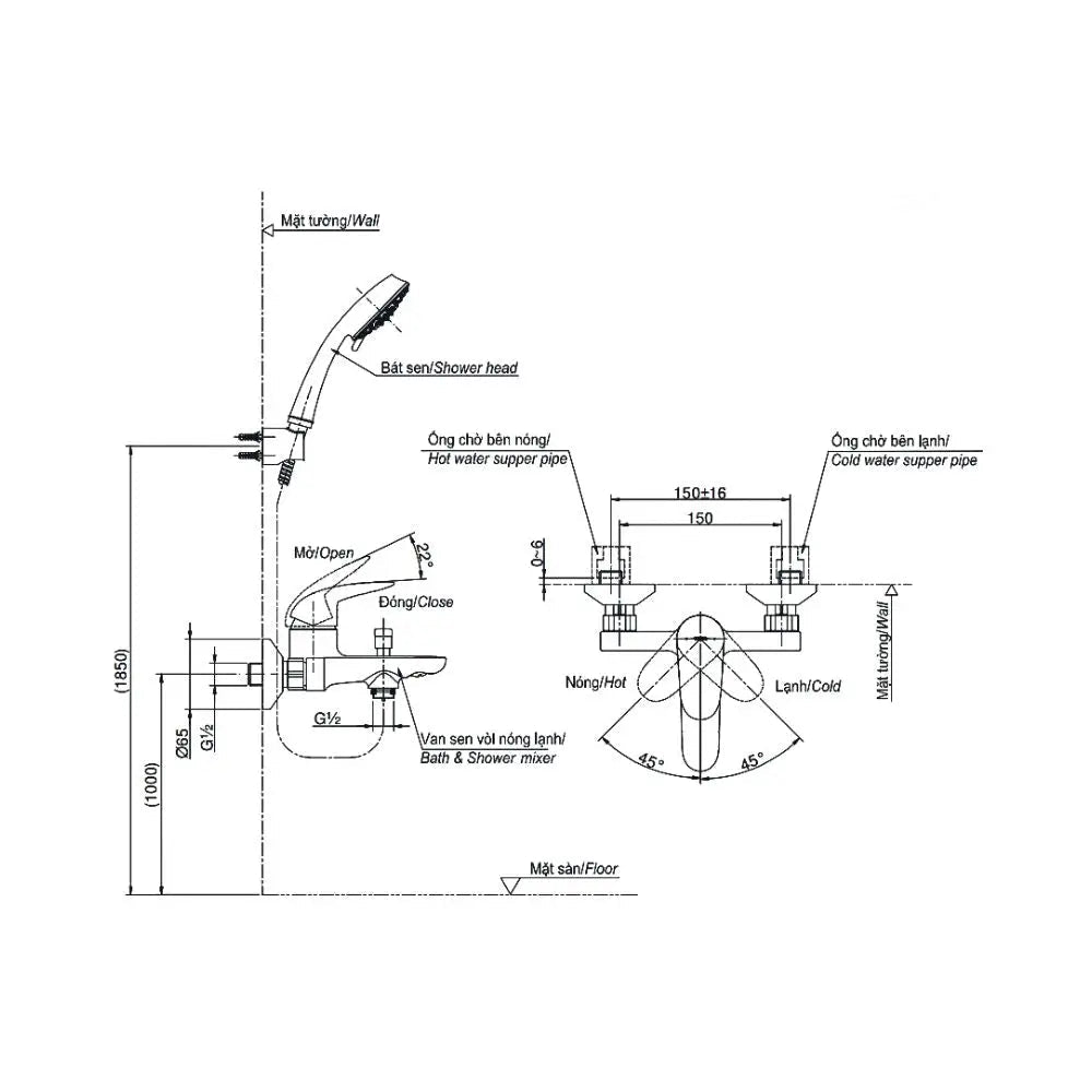 Sen tắm nóng lạnh LC TBS03302V | Thiết Bị Vệ Sinh TOTO