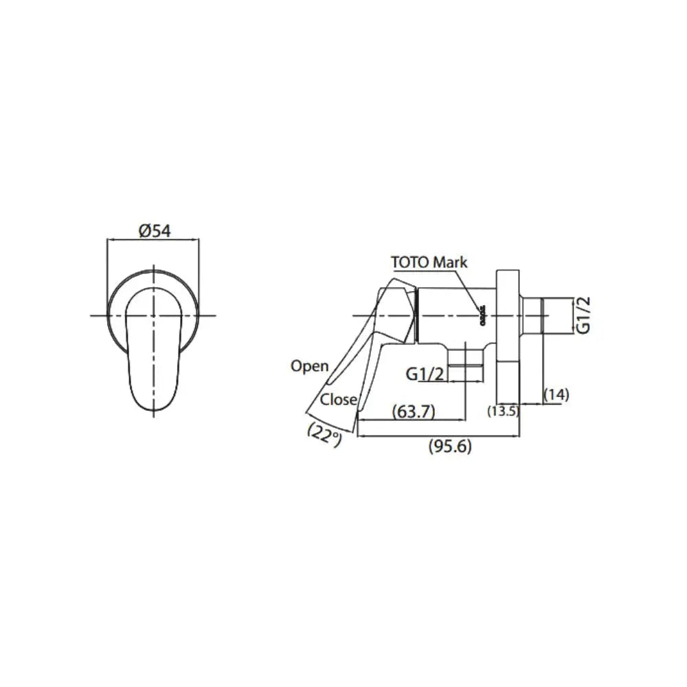 Sen tắm gật gù nước lạnh TBS04101V | Thiết Bị Vệ Sinh TOTO