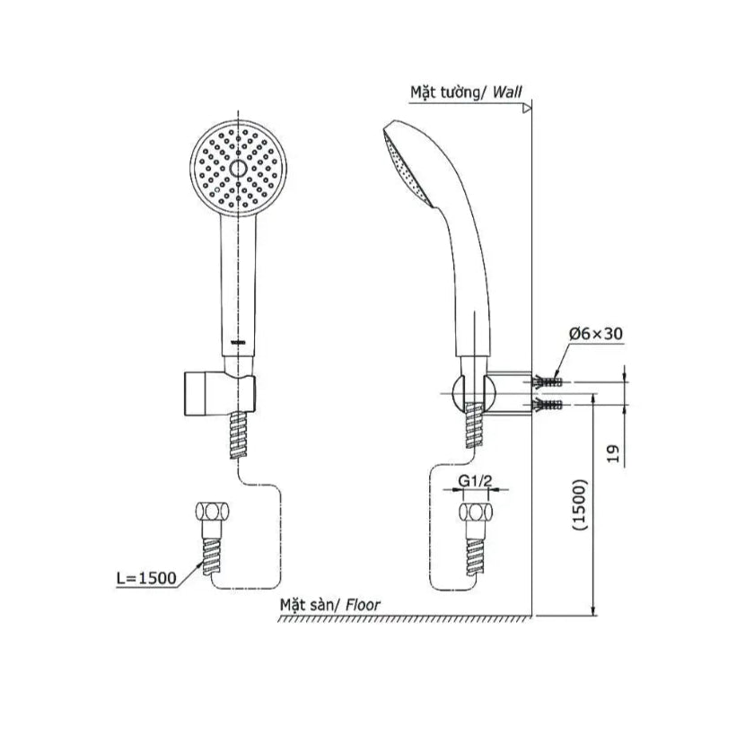 Bộ sen tắm nóng lạnh LF TBS04302V DGH104ZR | Thiết Bị Vệ Sinh TOTO