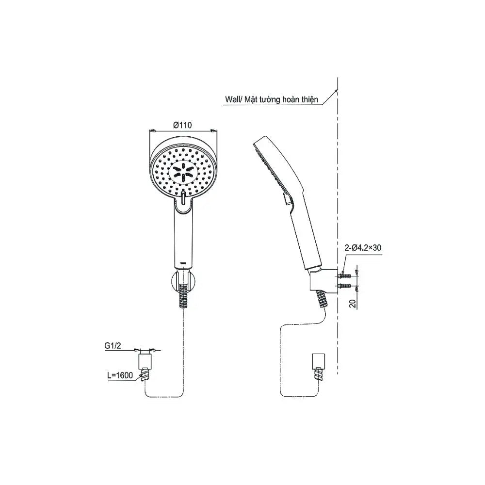 Bộ sen tắm nóng lạnh LF TBS04302V TBW07009A | Thiết Bị Vệ Sinh TOTO