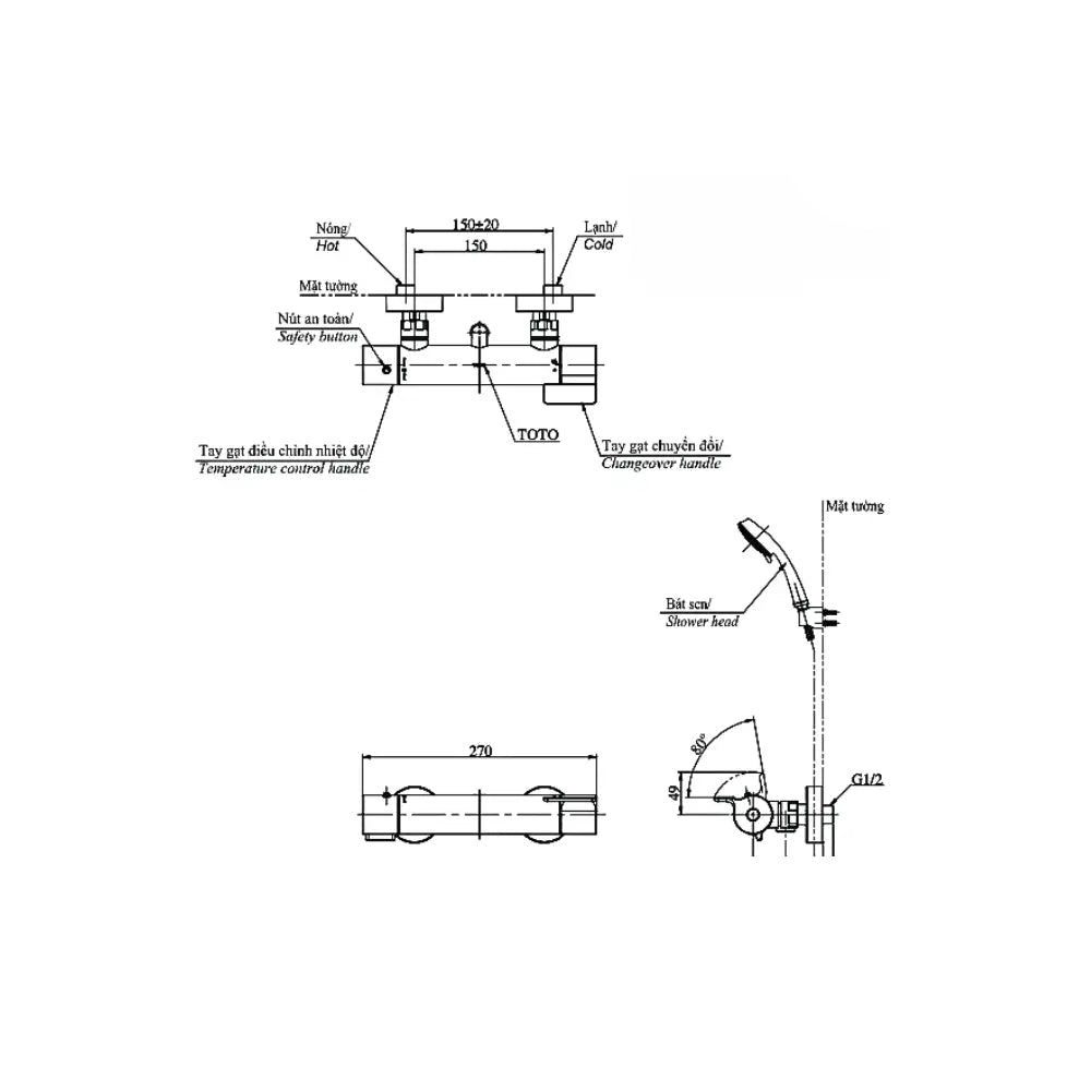 Tbv03431V Tbw03002B Sen Tắm Nhiệt Độ