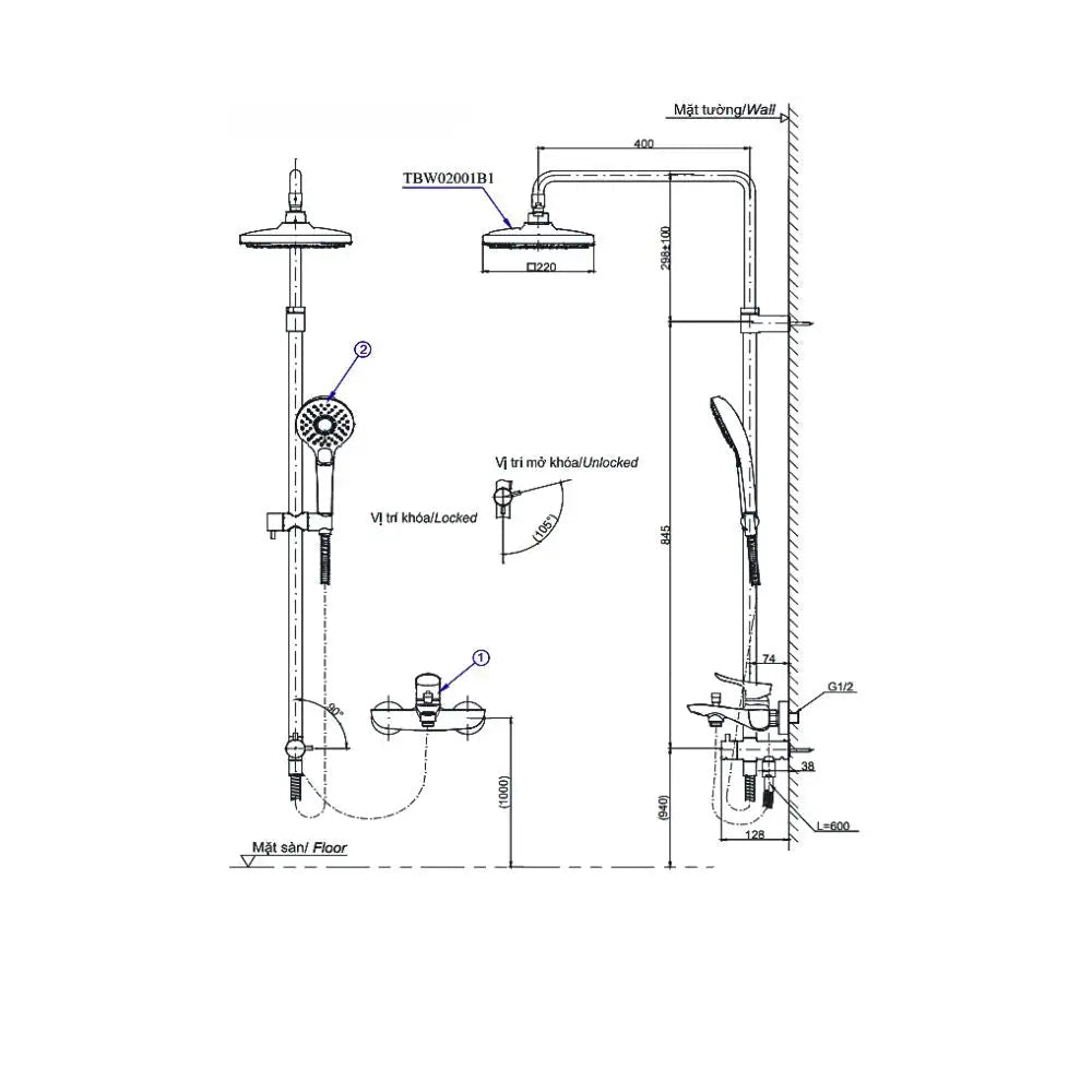 Sen cây TBW02001B TBW02001B1 TBW02001BA | Thiết Bị Vệ Sinh TOTO