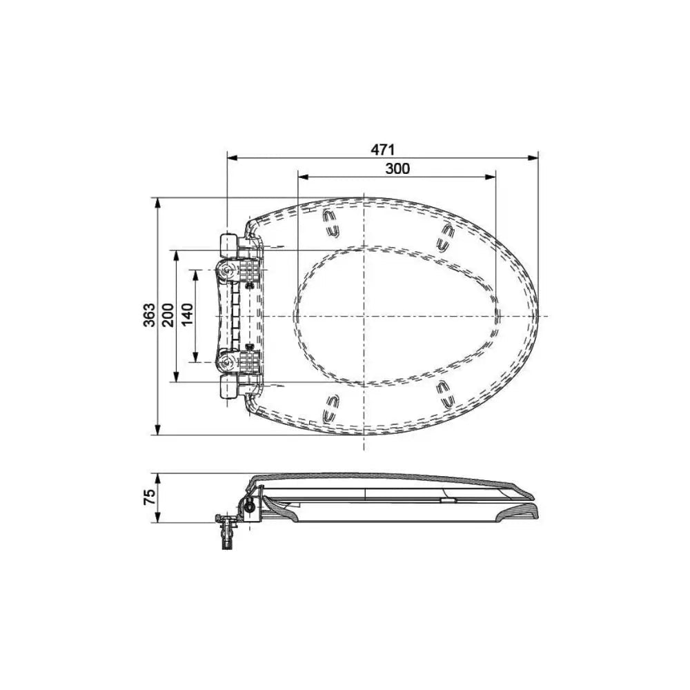 Nắp đóng êm TC507CVK-1#W | Thiết Bị Vệ Sinh TOTO