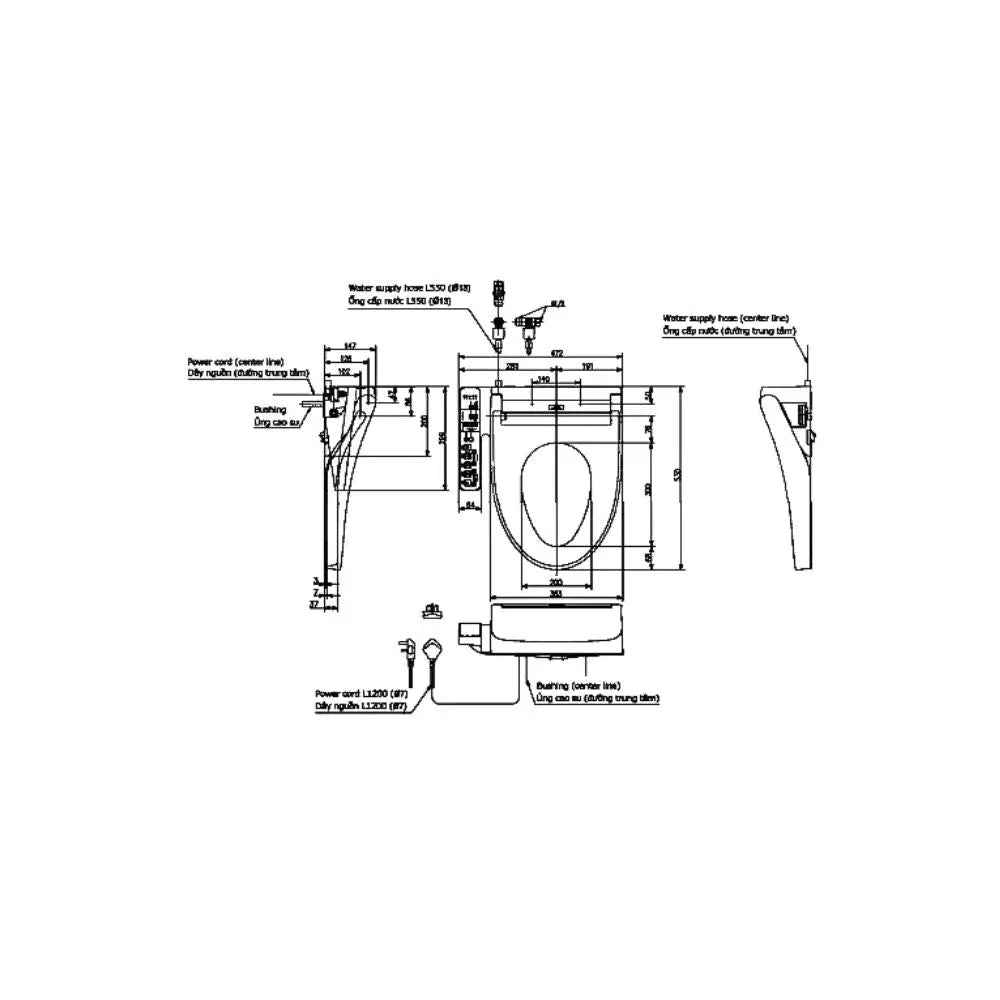 Tcf23410Aaa#Nw1 Nắp Rửa Điện Tử Washlet