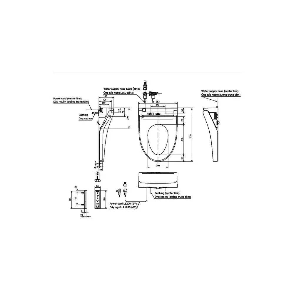 Tcf24410Aaa#Nw1 Nắp Rửa Điện Tử Washlet